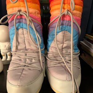 Moon Boot Multicolor Rainbow Ski Boot